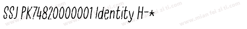 SSJ PK74820000001 Identity H字体转换